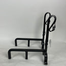 Minuteman International Maple Leaf Wrought Iron Fireplace andirons, Black