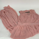 Dressystar Women's Lace Chiffon Bridesmaid Dress Sleeveless Formal Wedding Party Dress 0046 Blush L