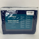 Bedsure 100% Viscose from Bamboo Sheets Set 4PCs King Navy - Cooling Breathable Bed Sheets for King Size Bed with Deep Pocket