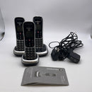 Motorola Cordless Answering System Base and 3 Handsets Black-Silver