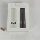 Rechargeable Electric Pepper and Salt Grinder Set - One-Handed - No Battery Needed Modern Style - Automatic Black Peppercorn & Sea Salt Spice Mill Set with Adjustable Coarseness & LED Light Refillable