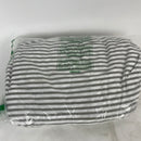 JELLYMONI 100% Natural Cotton 3pcs Striped Duvet Cover Sets,White Duvet Cover with Khaki Stripes Pattern Printed Comforter Cover,with Zipper Closure & Corner Ties(Queen Size)