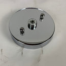 Ganiude Modern 3-Lights Semi Flush Ceiling Light, Close to Ceiling Light Fixtures with Round Drum Metal Frame and Frosted-Glass Shade, Brushed-Chrome Ceiling Light for Kitchen, Living Room, Entryway