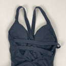 Seafolly Women's Standard Deep V Plunge Maillot One Piece Swimsuit, Active Black, 4 US