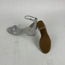 DREAM PAIRS Women's Low-Chunk Silver Glitter Low Heel Pump Sandals - 9 M US