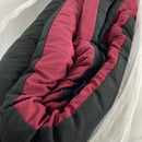 All-Seasons Reversible Comforter Set Black/Burgundy Full + Queen
