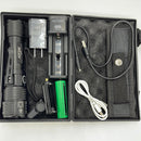 Best Hunting Flashlights 2022 Adjustable Beam Rechargeable UV, Red, Green, & White 4 Color in 1 Tactical Flashlight Ultraviolet Black Light Zoomable LED Hand-Held Flashlight