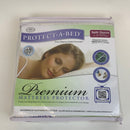 Protect-A-Bed Premium Cotton Terry Cloth Waterproof Mattress Protector, Blocks Dust Mites and Allergens, Machine Washable, Split Queen, White