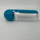 Water Bottle With Built-In Daily Pill Box Organizer, Blue
