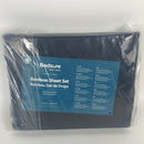 Bedsure 100% Viscose from Bamboo Sheets Set 4PCs King Black - Cooling Breathable Bed Sheets for King Size Bed with Deep Pocket