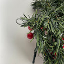 Lighted Christmas Poinsettia Mailbox Swag Multi