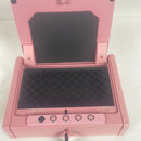 Biometric Gun Safe for 4 Pistols Safe DOJ Certified with 3 Quick Access Fingerprint Handgun Safe,Digital Keypad Pink Bedside Firearm Safety Car Safe Hardened Steel Lock Box