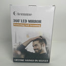 3 Way Mirror for Self Hair Cutting 360° Mirror with LED Lights, Trifold Self Haircut Mirror Rechargeable with Height Adjustable