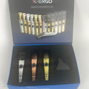 GAMMA+ X-Ergo Professional Cordless Clipper with 9V Microchipped Magnetic Motor, 3 Custom Lids in Matte Chrome, Gold, Rose Gold