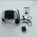 Naztech N980 BT Wireless Headset w/Charging Base, Noise Cancelling Mic, Multipoint Device Connection [Wireless Telephone Headset w/USB, Work-from-Home Connection], Black