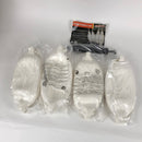 Leader Accessories Ribbed Twin Eyes White 4.5''x16'' Boat Fender Pack of 4 Includes 3/8'' Fender Lines Pack of 4 and Pump to Inflate