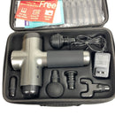 QDH Muscle Massage Gun Deep Tissue Massage Gun Powerful Handheld Electric Massager Personal Portable Quiet Percussion Massager for Athletes Soreness Relief and Muscle Recovery (Gray)