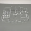 lureme Large Clear Acrylic Makeup Organizer with Diamond Pattern Cosmetic Lipstick Organizer (cb000018)