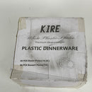 KIRE 120PCS White Plastic Plates - Heavy Duty White Disposable Plates for Party/Wedding - Include 60Pieces 10.25inch White Dinner Plates - 60Pieces 7.5inch White Dessert/Salad Plates