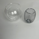 Mood 12-Light Satin Nickel Chandelier with Stainless Steel Mesh and Glass Globe