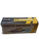 AUTOSAVER88 Universal Catalytic Converter, 2.5" Inlet/Outlet Catalytic Converter with O2 Port and Heat Shield, Stainless Steel Shell (EPA Compliant)