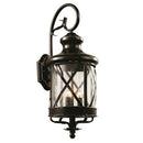 Trans Globe Carriage House 4-Light Outdoor Oiled Bronze Coach Lantern Sconce with Seeded Glass