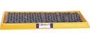 UltraTech 2352 Polyethylene Ultra-Containment Tray with Grating, 14 Gallon Containment Capacity, Yellow