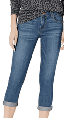Democracy womens Denim Crop, "Ab"solution Crop Jeans, Light Blue, 14 US